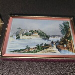 Western Guild Pinochle Playing Cards Vintage Landscape Scene Box Set